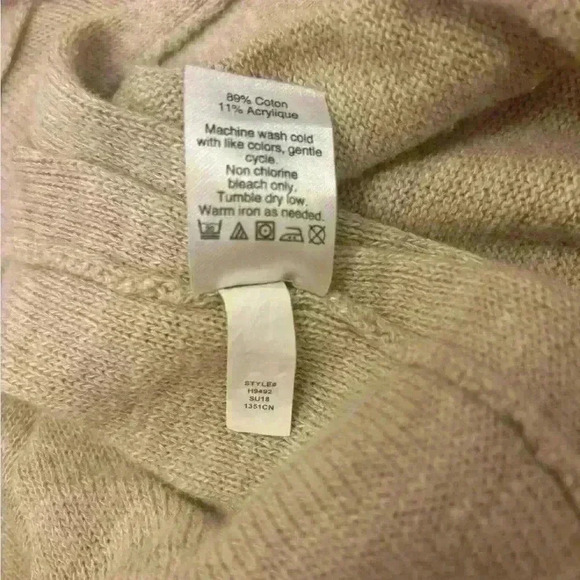 J. Crew Tiered Ruffle Bell Sleeve Tan Cardigan - M - Picture 7 of 8